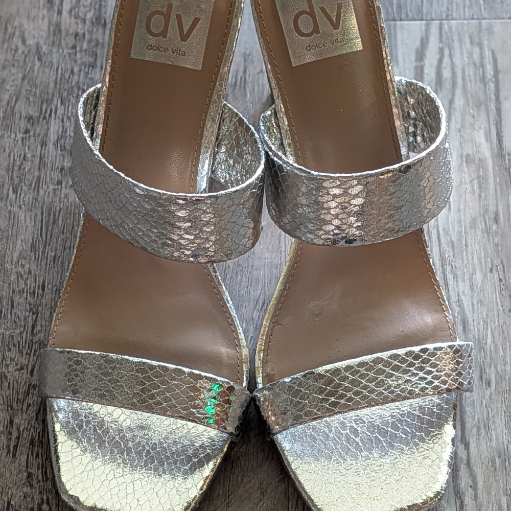 Dolce Vita Metallic Silver Heels